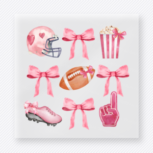 Girly Football Sports Icons Sports DTF Transfers