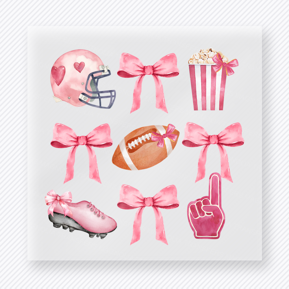 Girly Football Sports Icons Sports DTF Transfers