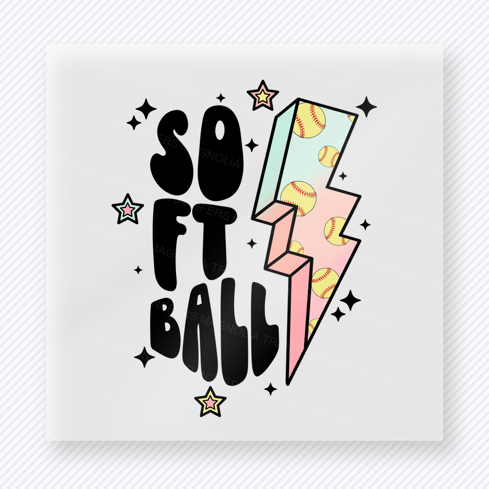 Softball Bolt Sports DTF Transfers