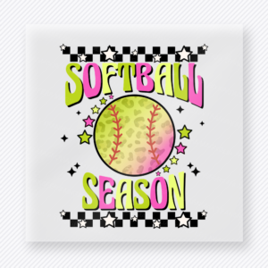 Softball Season Pink Sports DTF Transfers