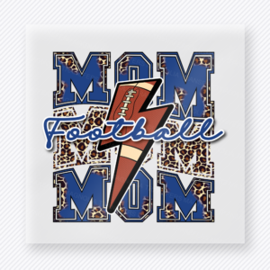 Football Mom Stacked Blue Sports DTF Transfers