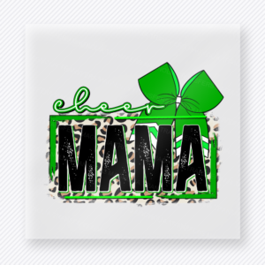 Green Nana Bow Sports DTF Transfers