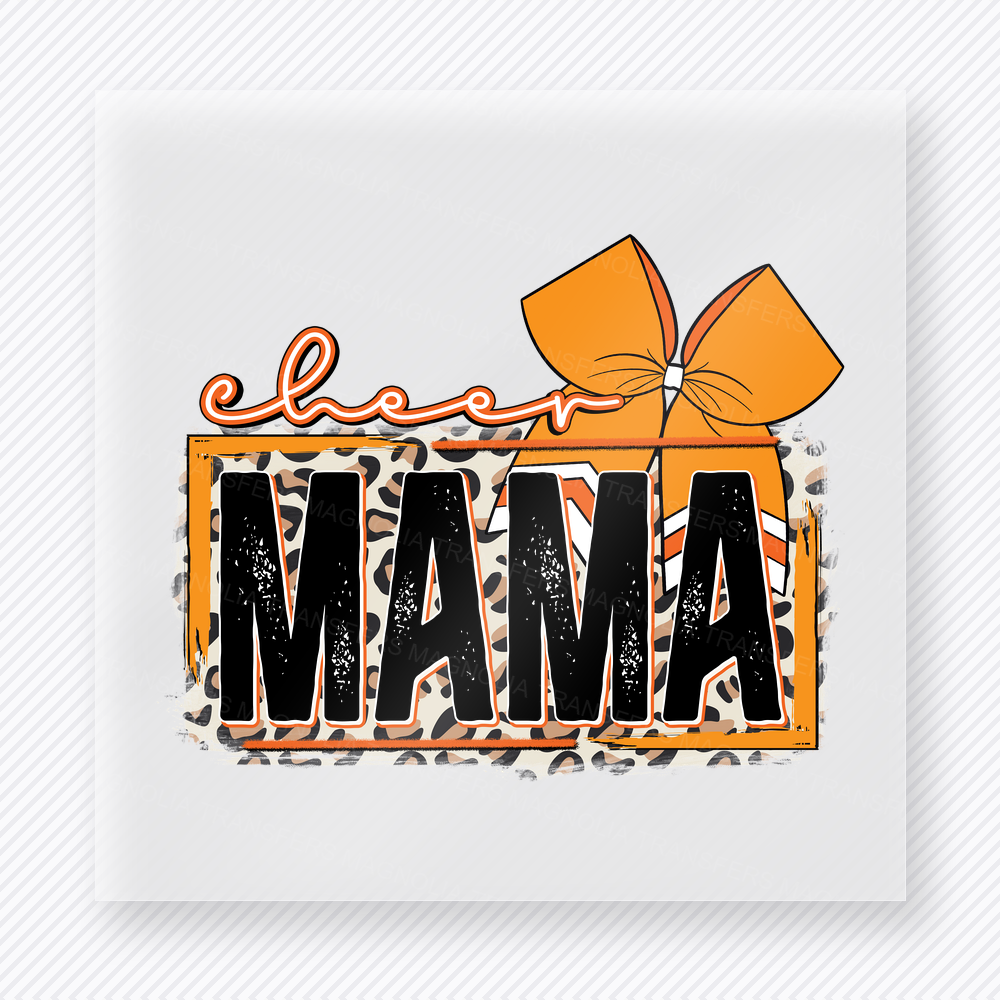 Orange Mama Bow Sports DTF Transfers