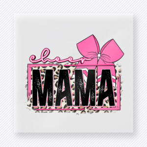 Pink Mama Bow Sports DTF Transfers