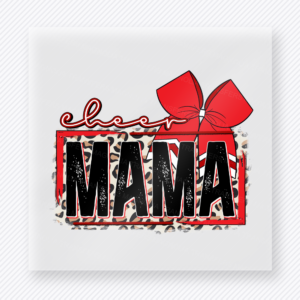 Red Mama Bow Sports DTF Transfers