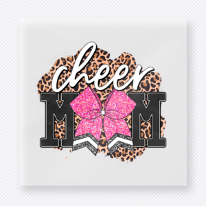 Cheer Mom Pink Bow Sports DTF Transfers
