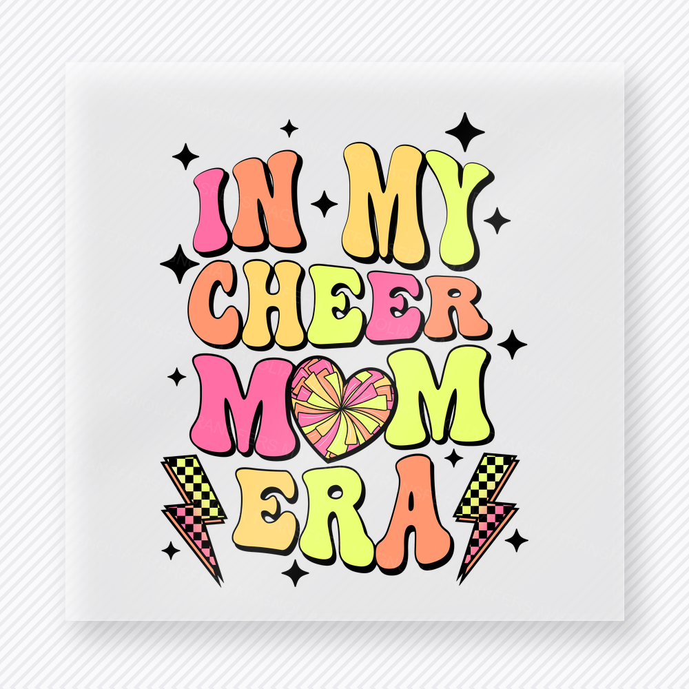 In My Cheer Mom Era Colorful Lettering Sports DTF Transfers