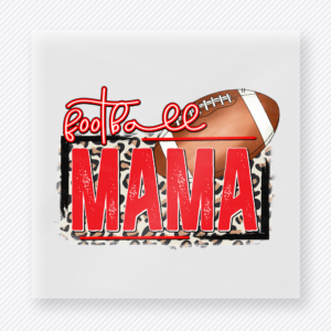 Football Mama Red Lettering Graphic Sports DTF Transfers