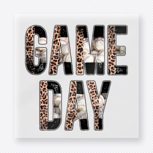 Game Day Leopard Lettering Sports DTF Transfers