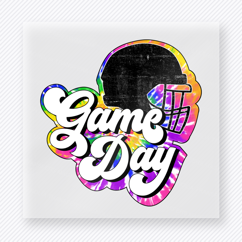 Colorful Game Day Football Helmet Sports DTF Transfers