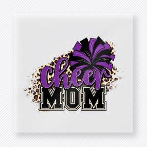 Cheer Mom Purple Pom Sports DTF Transfers