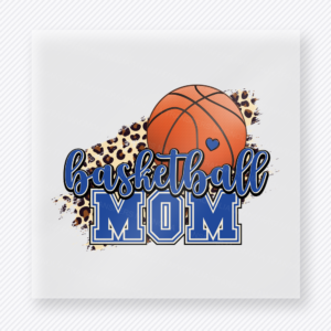Basketball Mom Leopard Blue Sports DTF Transfers