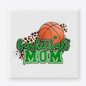 Basketball Mom Leopard Green Sports DTF Transfers
