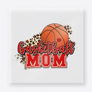 Basketball Mom Leopard Red Sports DTF Transfers