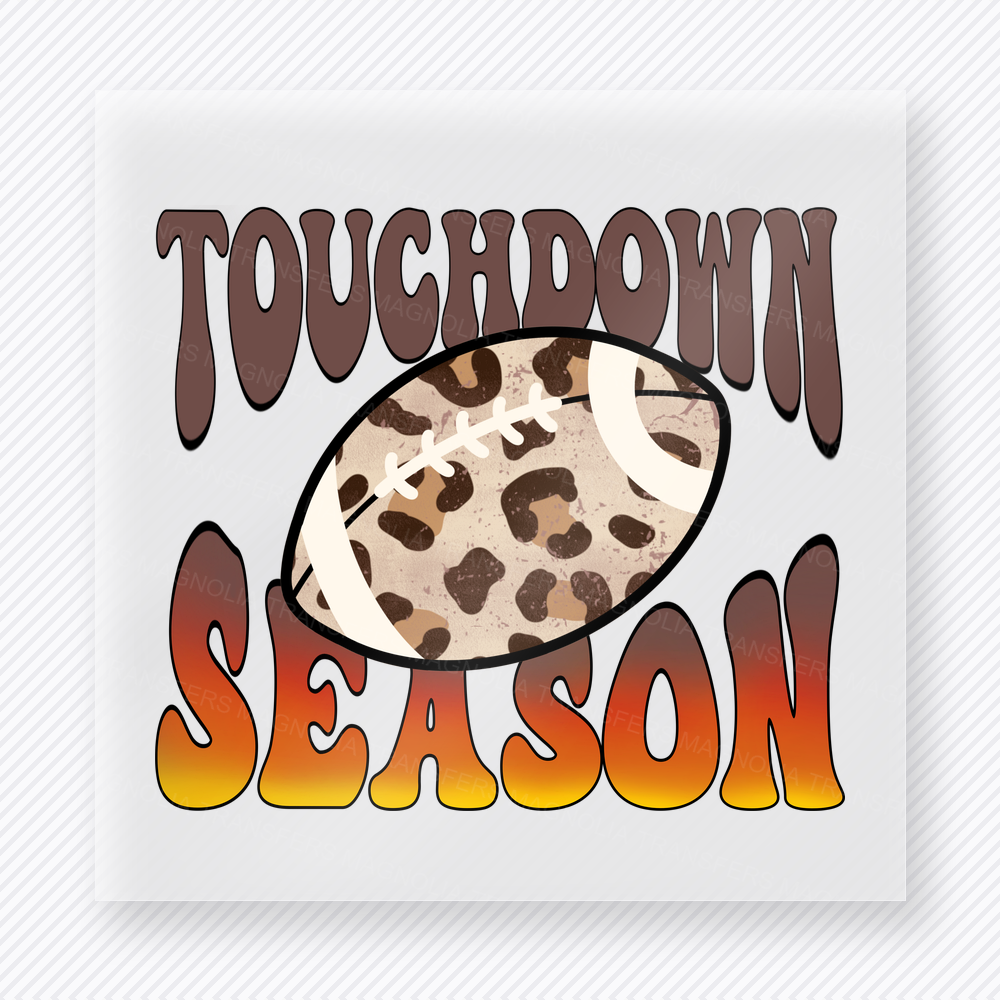 Touchdown Season Brown Leopard Sports DTF Transfers