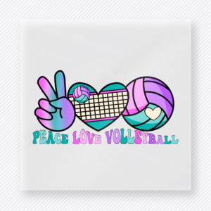 Peace Love Volleyball Sports DTF Transfers