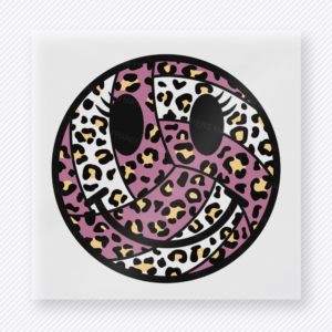 Leopard Peace Smiley Face Sports DTF Transfers