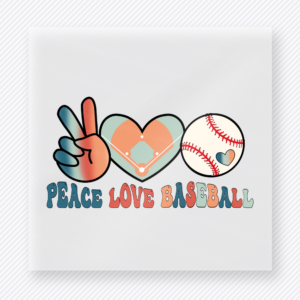Peace Love Baseball Sports DTF Transfers