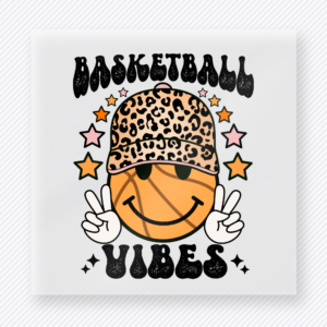 Basketball Vibes Leopard Cap Sports DTF Transfers