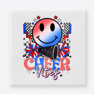 Cheer Vibes Patriotic Ombre Sports DTF Transfers