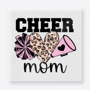 Cheer Mom Pink Megaphone Sports DTF Transfers