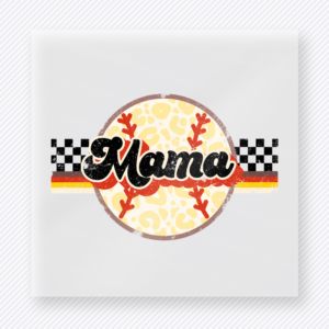 Baseball Softball Mama Stripe Sports DTF Transfers