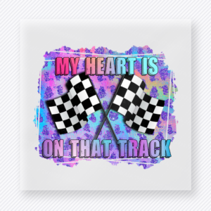 My Heart Is On That Track Sports DTF Transfers
