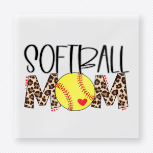 Softball Mom Leopard Text Sports DTF Transfers