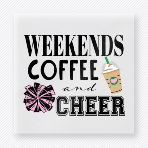 Weekends Coffee And Cheer Pom Sports DTF Transfers