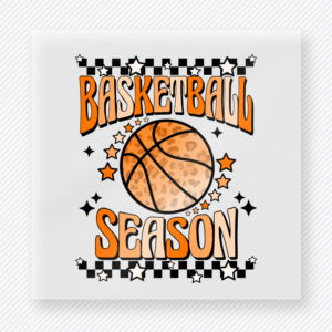 Basketball Season Checkered Sports DTF Transfers