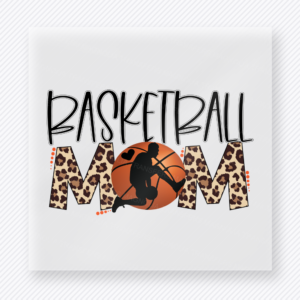 Basketball Mom Leopard Text Lettering Making Sports DTF Transfers