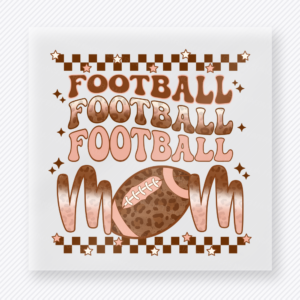 Football Mom Checkered Sports DTF Transfers