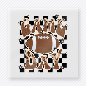 Game Day Football Checkered Sports DTF Transfers