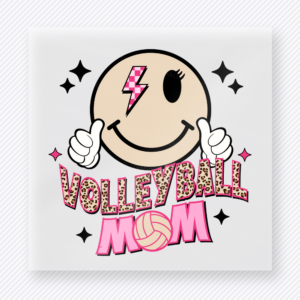 Volleyball Mom Smiley Sports DTF Transfers