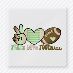 Peace Love Football Sports DTF Transfers