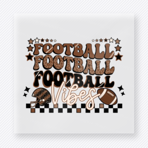 Football Vibes Checkered Sports DTF Transfers