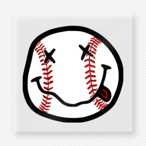 Baseball Stitches Smiley Face Stitching Sports DTF Transfers