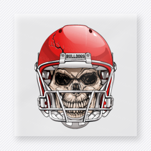 Bulldogs Football Skull Helmet Sports DTF Transfers