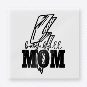 Baseball Mom Lightning Bolt Sports DTF Transfers