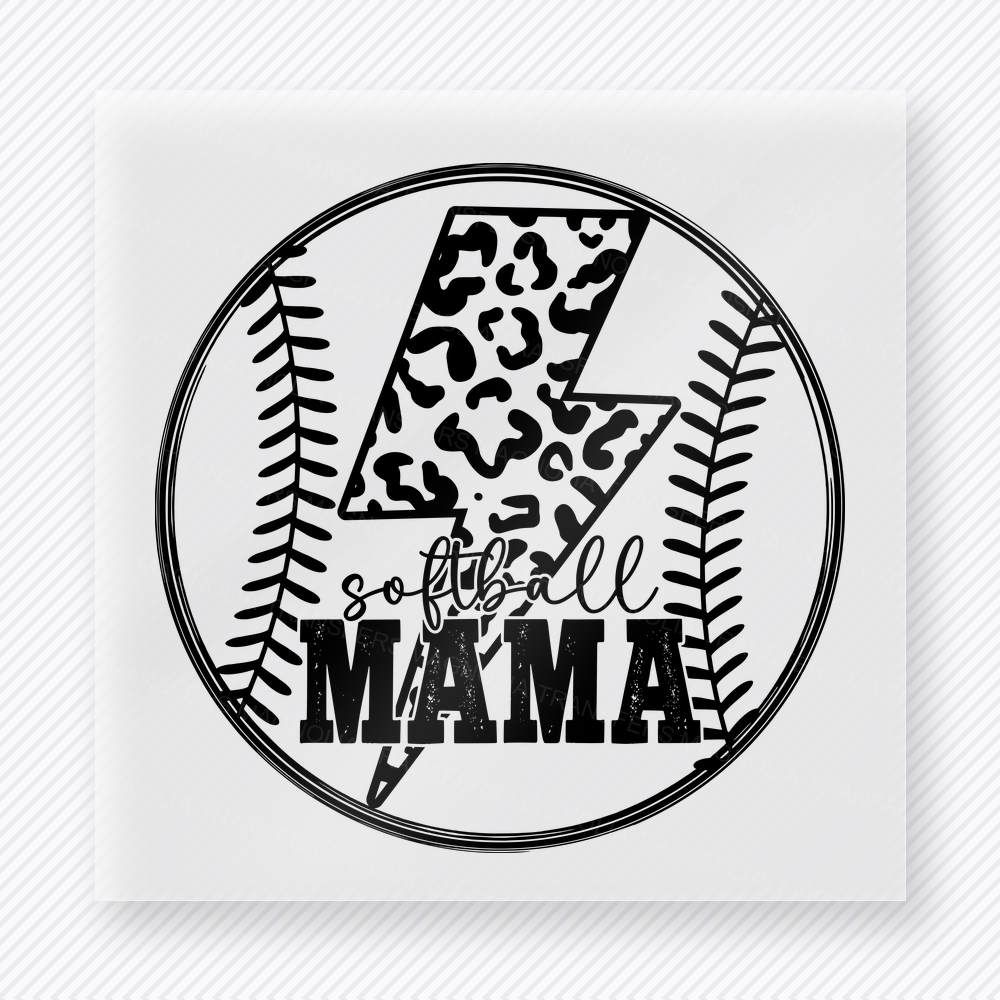 Baseball Mama Circle Lettering Inside Sports DTF Transfers