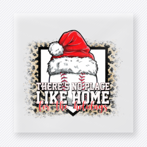No Place Like Home Holiday Leopard Sports DTF Transfers