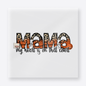 Mama Football Heart Court Sports DTF Transfers