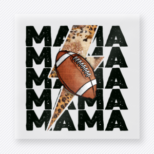Football Mama Leopard Lightning Bolt Sports DTF Transfers
