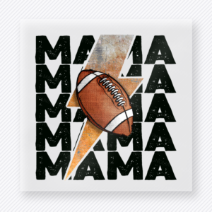 Football Mama Neutral Lightning Bolt Sports DTF Transfers