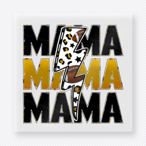Basketball Mama Lightning Bolt Gold Lettering Accent Sports DTF Transfers