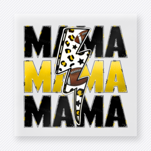 Basketball Mama Lightning Bolt Yellow Lettering Accent Sports DTF Transfers