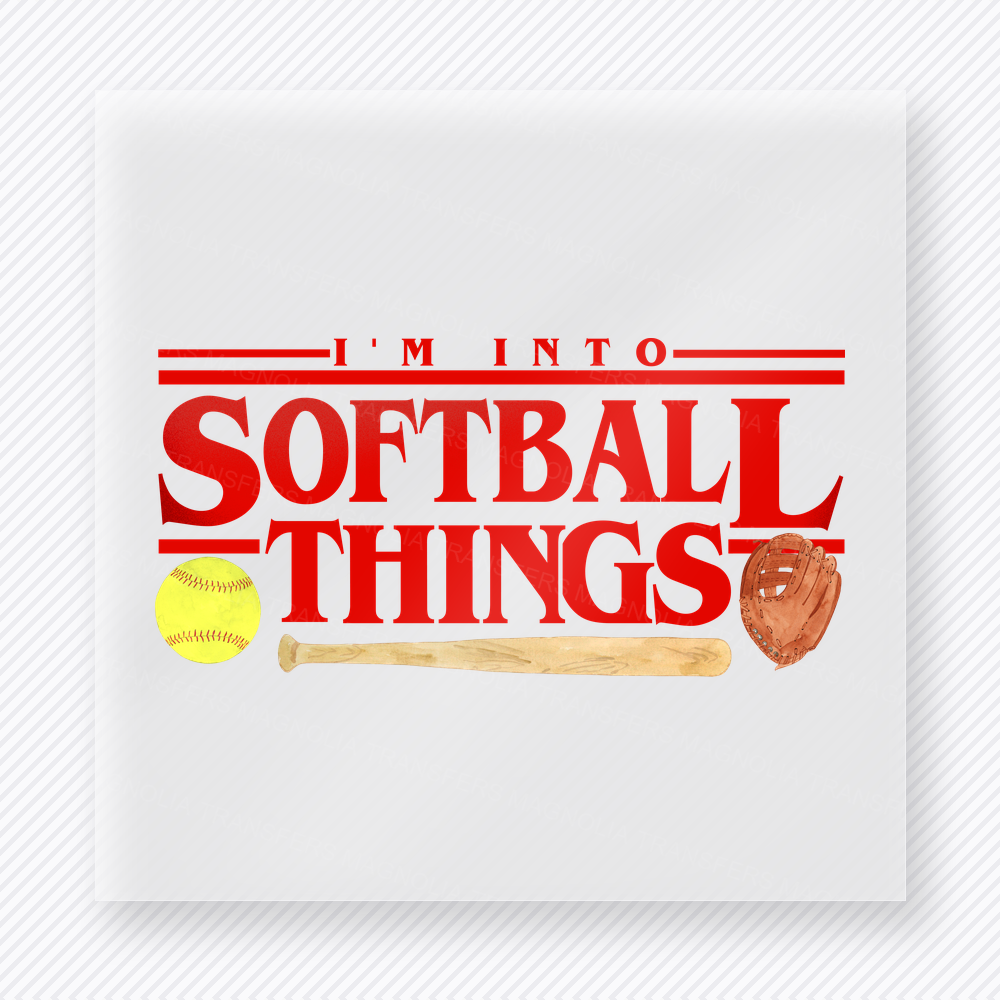 I’m Into Softball Things Red Blue Sports DTF Transfers