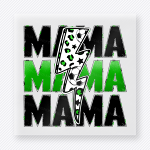 Basketball Mama Lightning Bolt Green Sports DTF Transfers