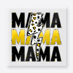Basketball Mama Lightning Bolt Yellow Sports DTF Transfers
