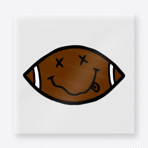 Football Smiley Brown Sports DTF Transfers